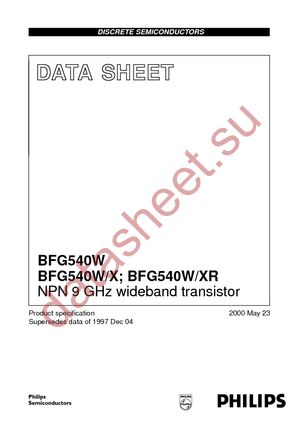 BFG540W/X T/R datasheet  